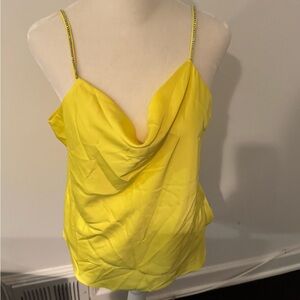 Rachel Zoe Yellow Women's Cowl Neck Top